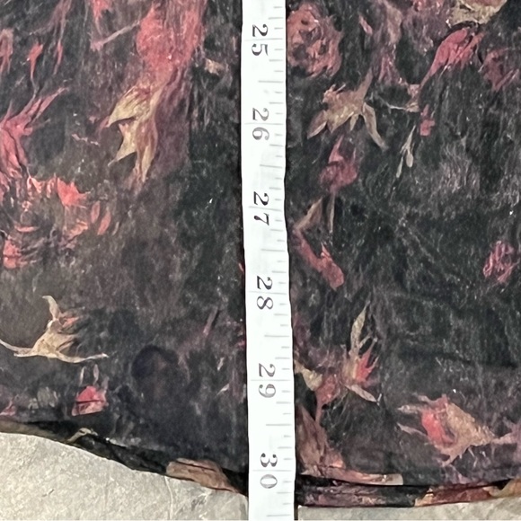 Lulus Imagine Romance Black Floral Print Organza Skater Dress - Size XS - Picture 11 of 16